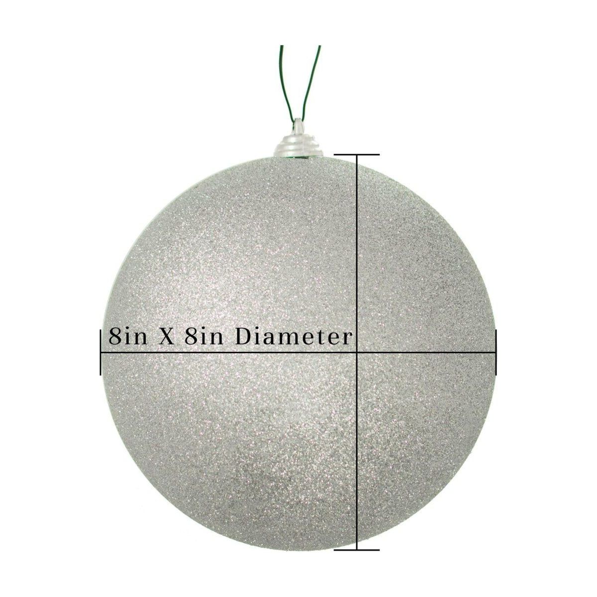 Shop For Glitter Silver Ball Ornaments at Michelle's aDOORable Creations