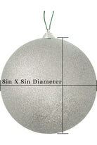 Shop For Glitter Silver Ball Ornaments at Michelle's aDOORable Creations