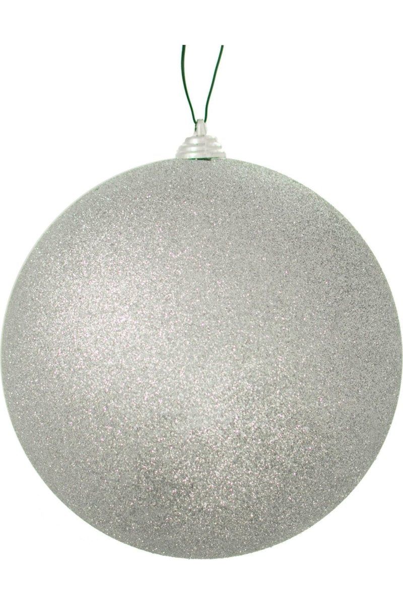 Shop For Glitter Silver Ball Ornaments at Michelle's aDOORable Creations