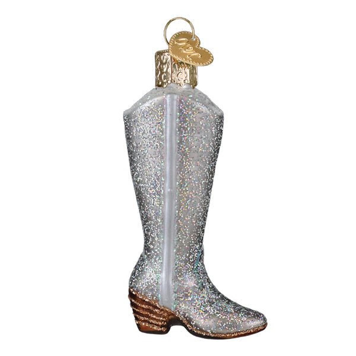 Shop For Glittered Boot Ornament