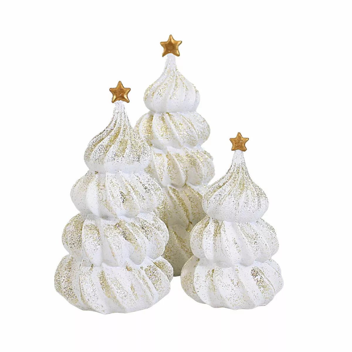 Shop For Glittered Merengue Christmas Tree (Set of 6) at Michelle's aDOORable Creations