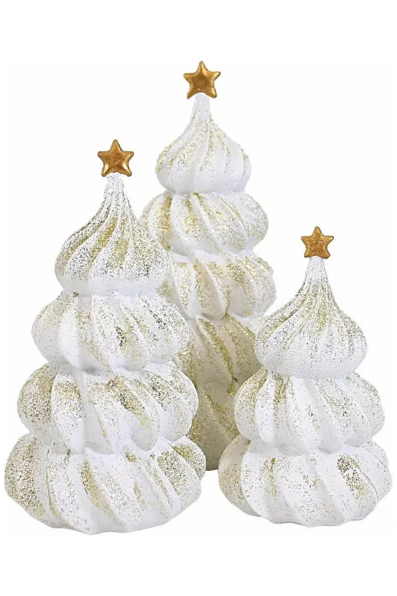 Shop For Glittered Merengue Christmas Tree (Set of 6) at Michelle's aDOORable Creations