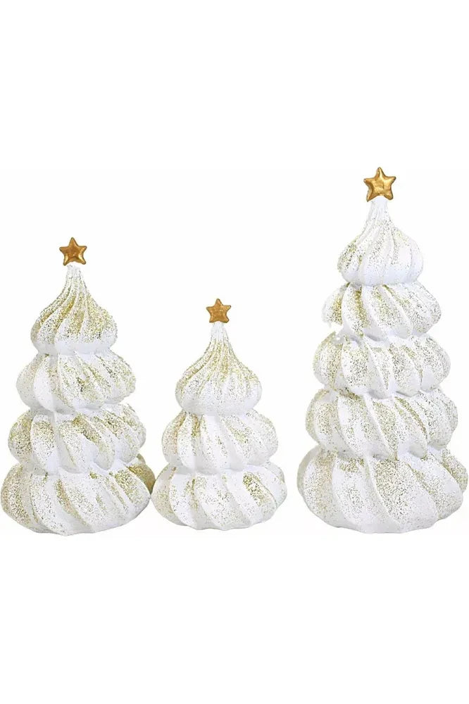 Shop For Glittered Merengue Christmas Tree (Set of 6) at Michelle's aDOORable Creations