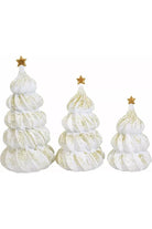 Shop For Glittered Merengue Christmas Tree (Set of 6) at Michelle's aDOORable Creations