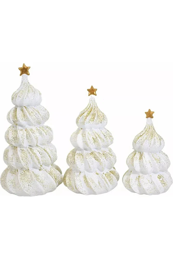 Shop For Glittered Merengue Christmas Tree (Set of 6) at Michelle's aDOORable Creations