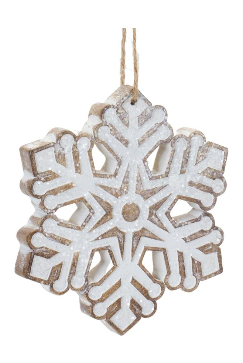 Shop For Glittered Snowflake Ornament (Set of 3) 86579DS
