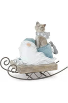 Shop For Gnome on Sled Figurine (Set of 2) at Michelle's aDOORable Creations