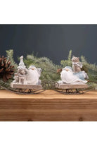 Shop For Gnome on Sled Figurine (Set of 2) at Michelle's aDOORable Creations