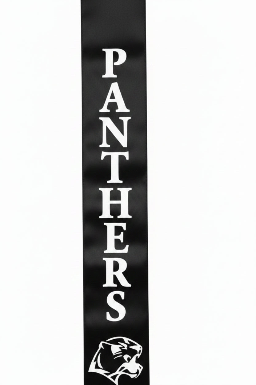 Shop For Go Panthers Homecoming Ribbon: (Royal/Black), Size 9