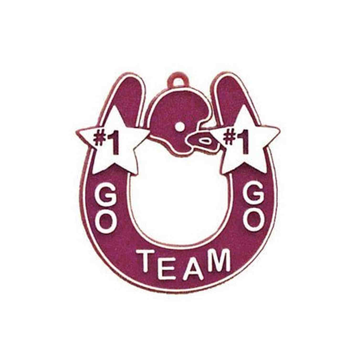Shop For Go Team Horseshoe Trinket: Burgundy/White