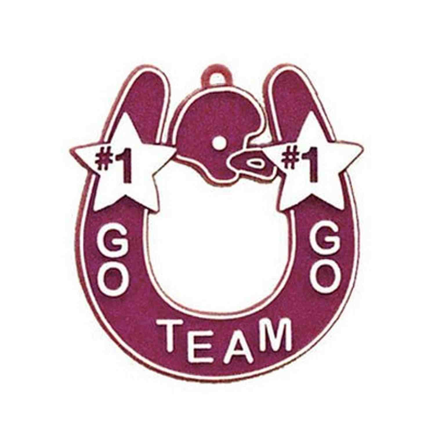 Shop For Go Team Horseshoe Trinket: Burgundy/White