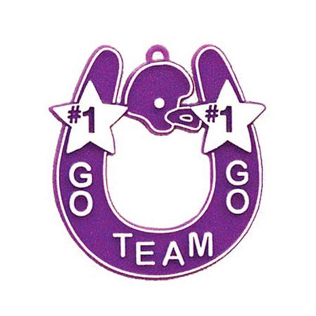 Shop For Go Team Horseshoe Trinket: Purple/White