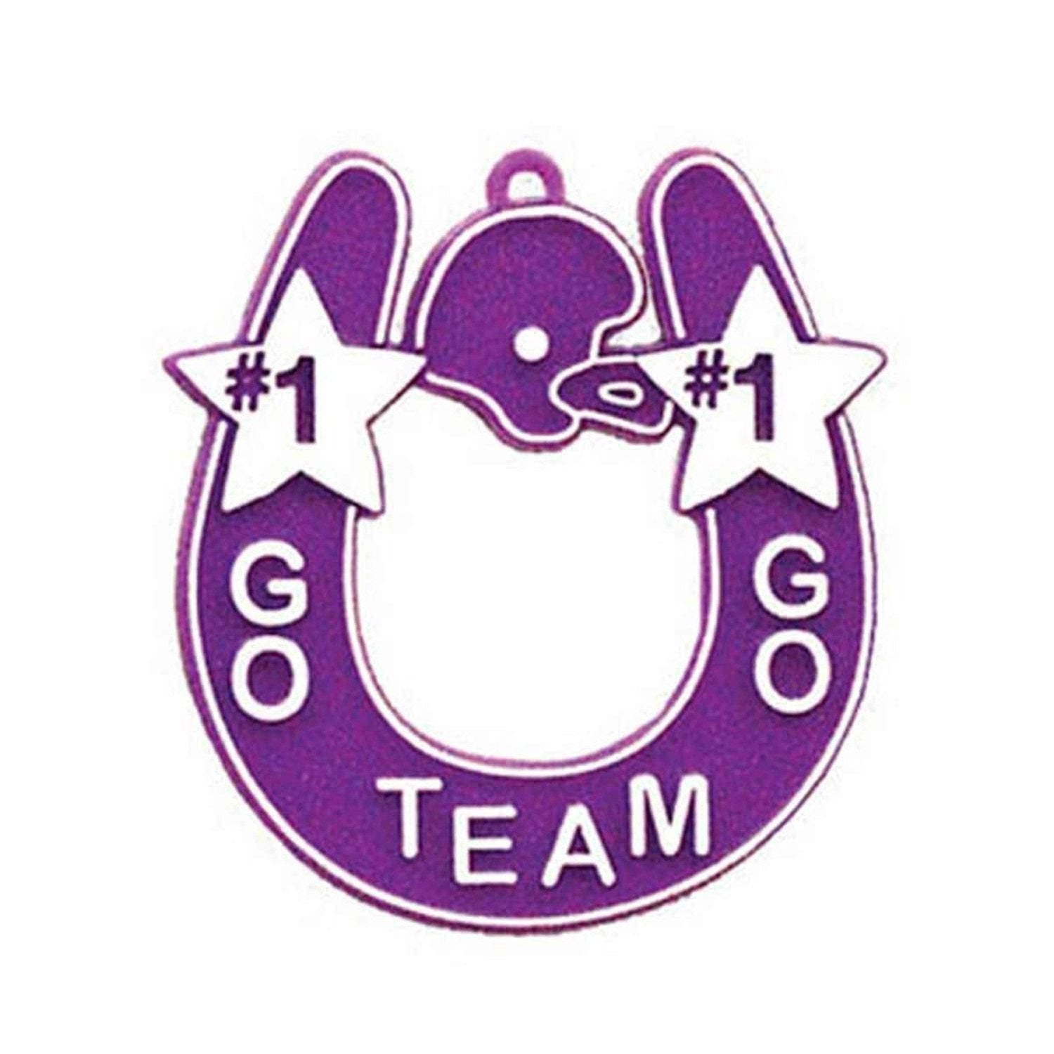 Shop For Go Team Horseshoe Trinket: Purple/White