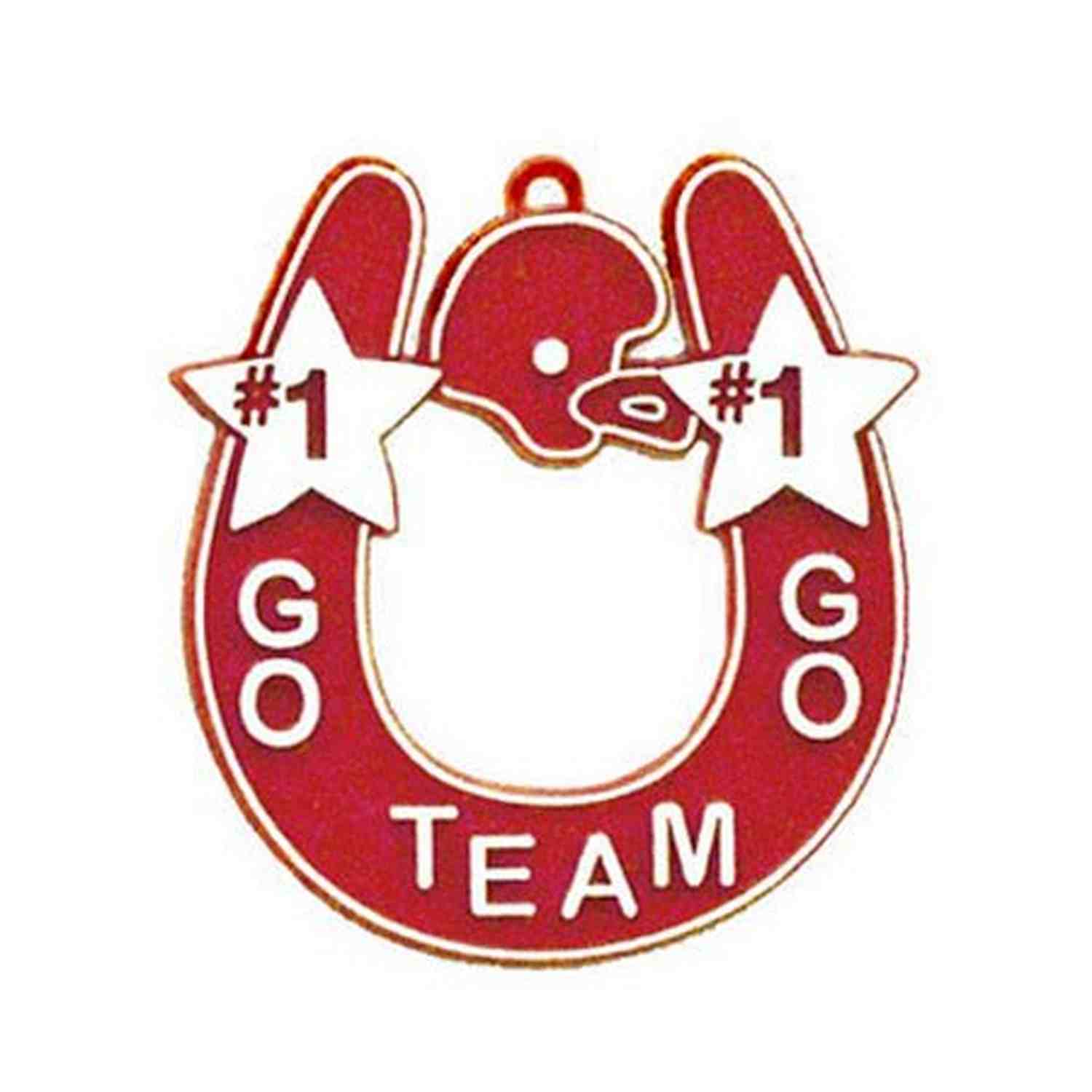 Shop For Go Team Horseshoe Trinket: Red/White