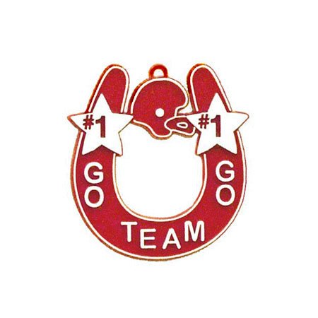 Shop For Go Team Horseshoe Trinket: Red/White