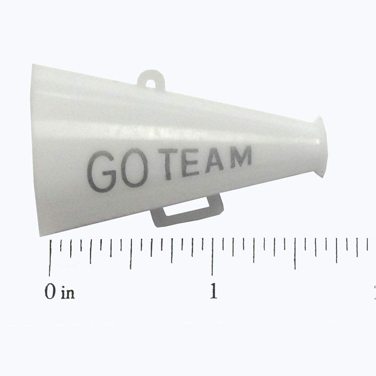 Shop For Go Team Megaphone Charm: White/Gold