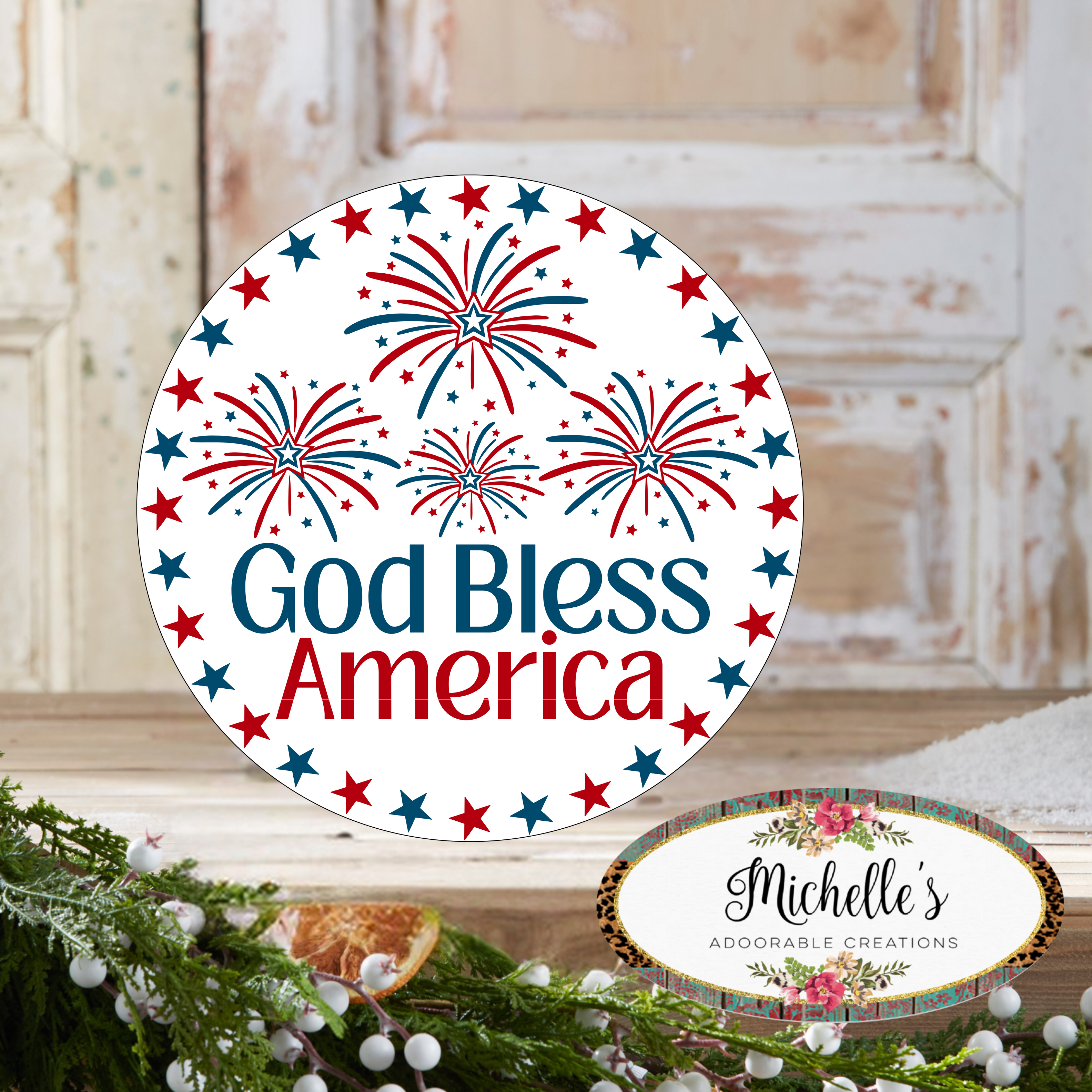 Shop For God Bless America Fireworks Sign