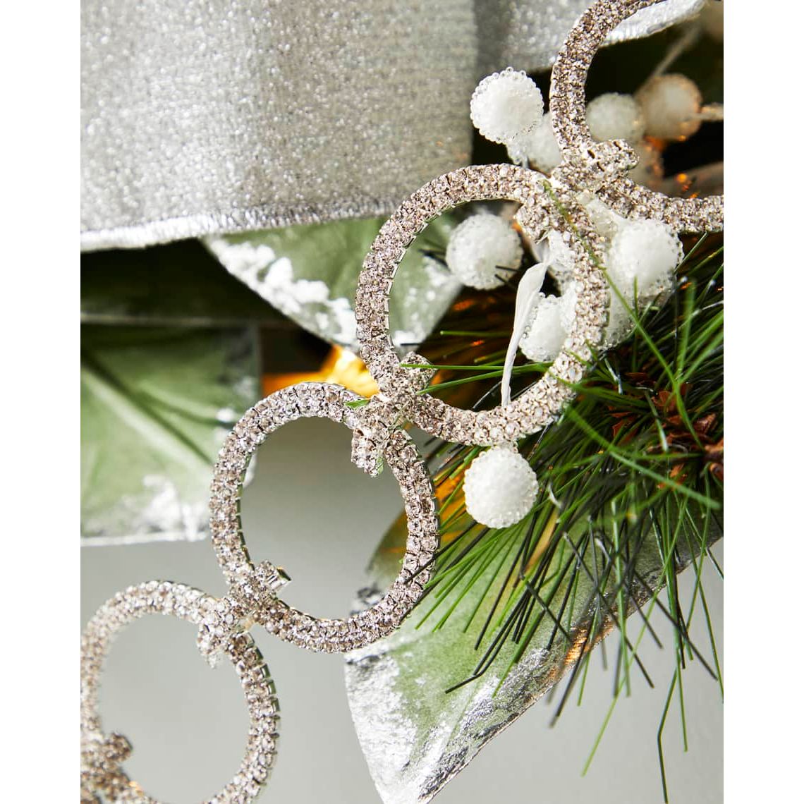 Shop For Gold Crystal Circle Christmas Garland, 36"