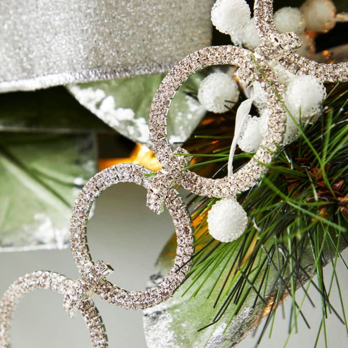Shop For Gold Crystal Circle Christmas Garland, 36"