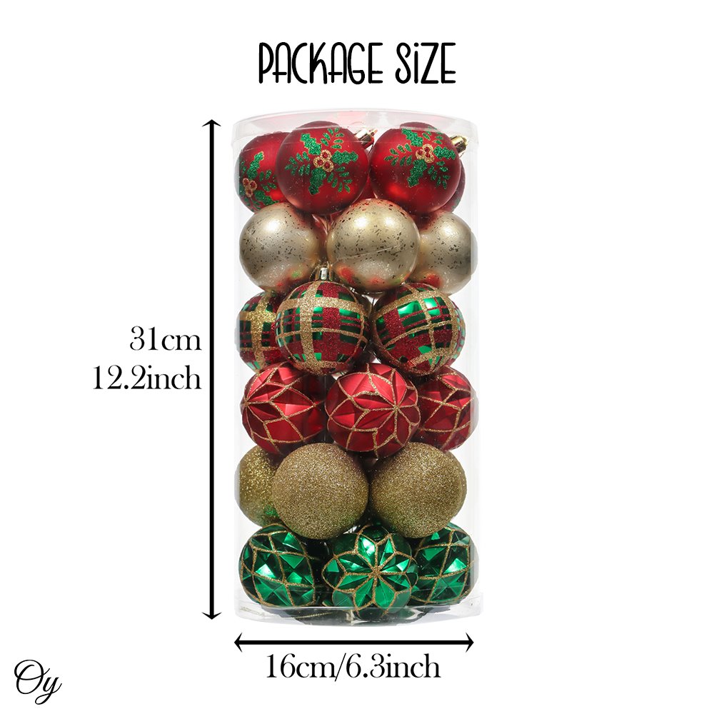 Shop For Green and Gold Glittered Tree Baubles (Set of 30)