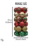 Shop For Green and Gold Glittered Tree Baubles (Set of 30)