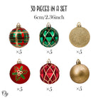 Shop For Green and Gold Glittered Tree Baubles (Set of 30)