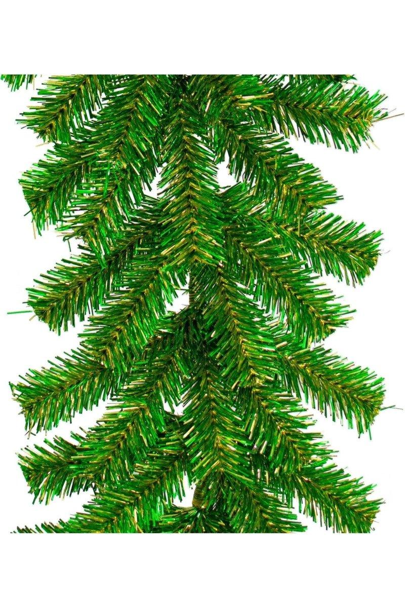 Shop For Green Gold Tinsel Christmas Garland