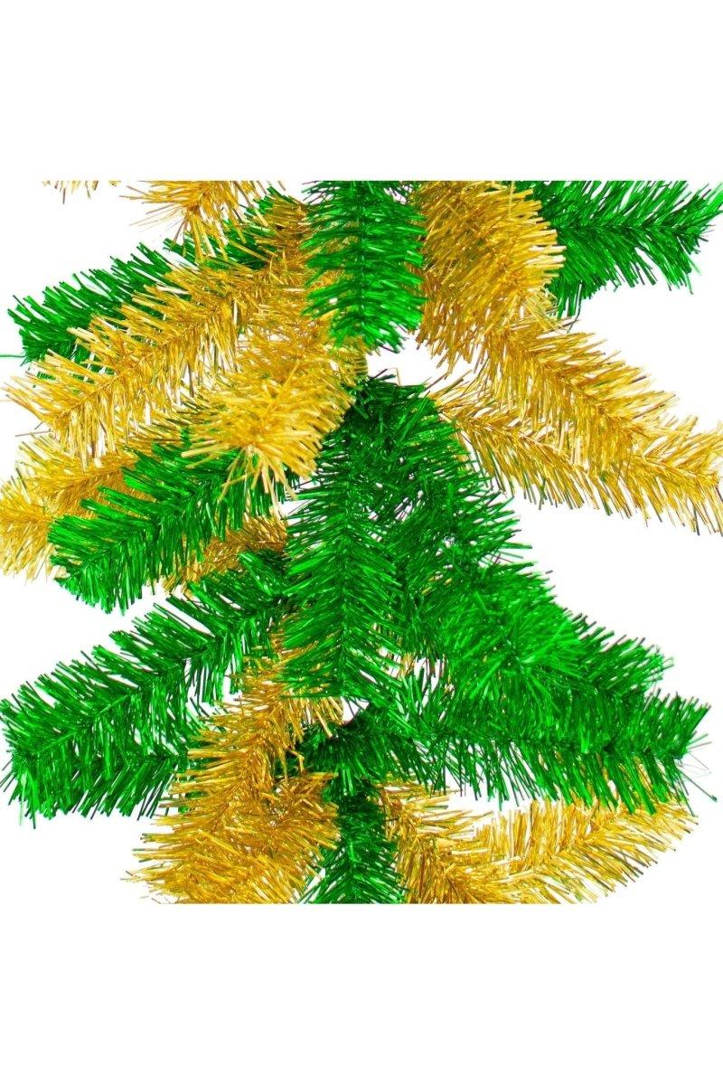 Shop For Green Gold Tinsel Christmas Garland