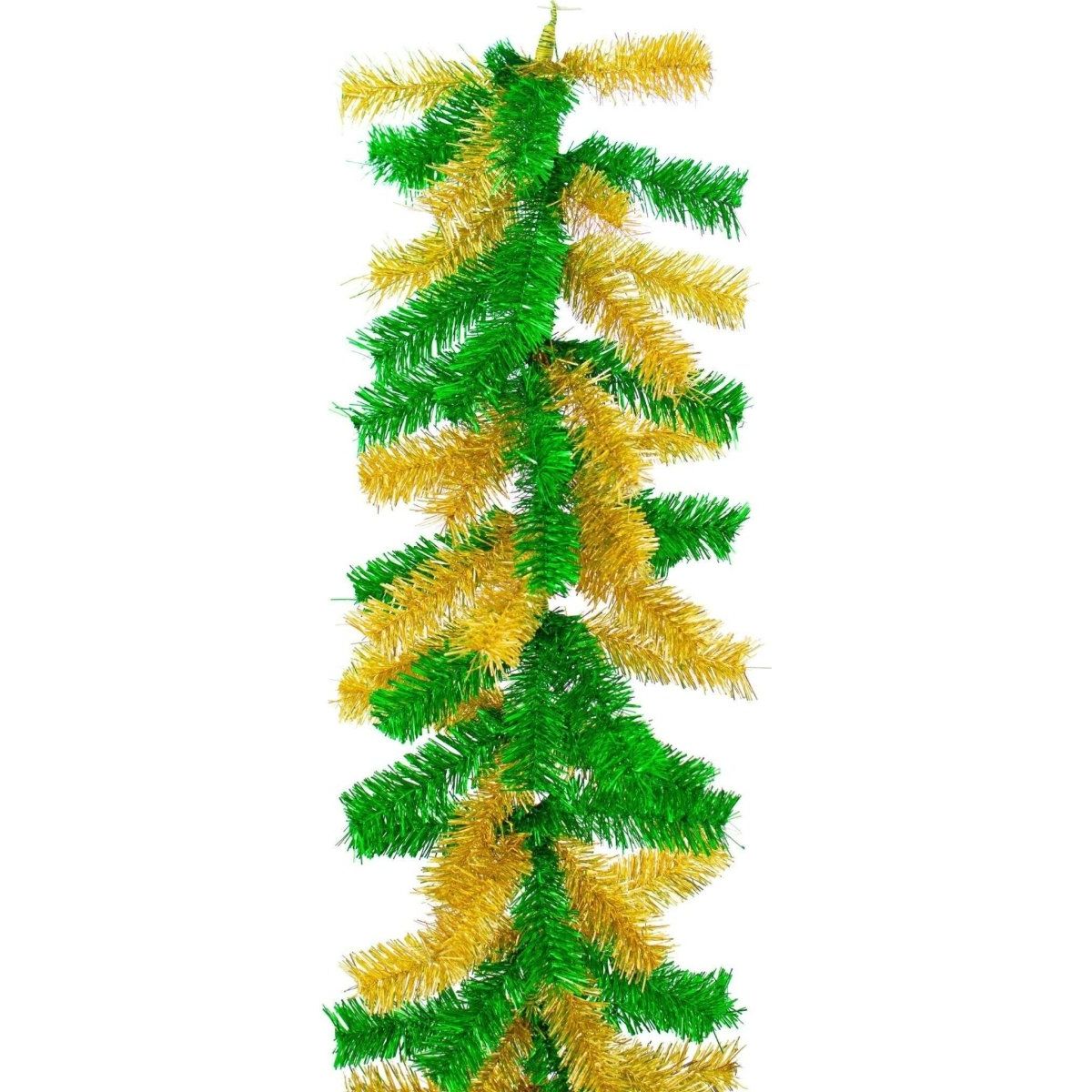 Shop For Green Gold Tinsel Christmas Garland