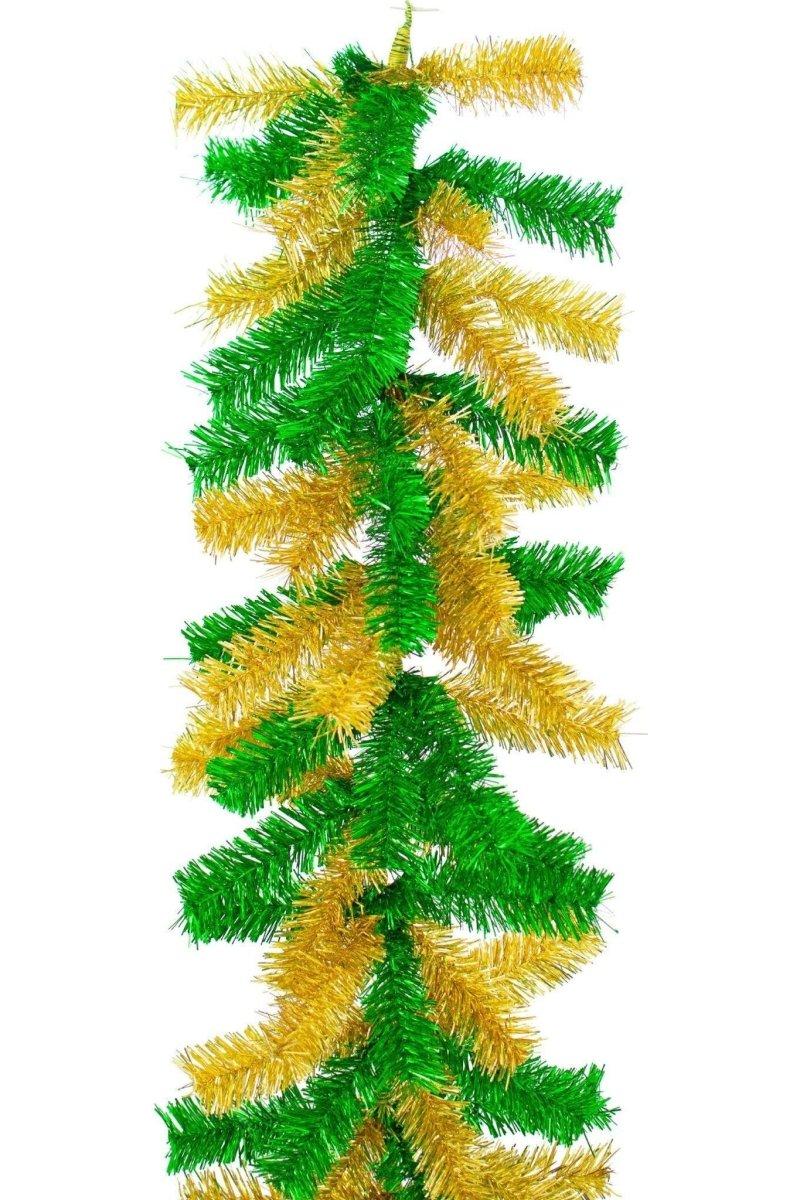 Shop For Green Gold Tinsel Christmas Garland