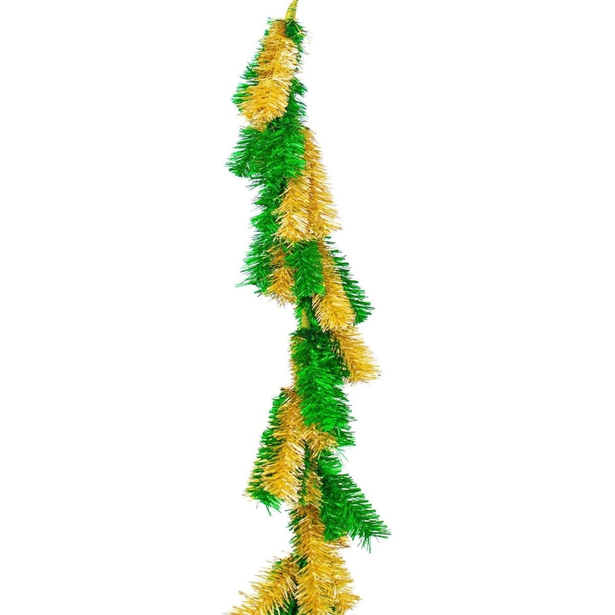 Shop For Green Gold Tinsel Christmas Garland