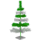 Shop For Green & Silver Layered Tinsel Christmas Tree