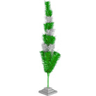 Shop For Green & Silver Layered Tinsel Christmas Tree