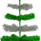 Shop For Green & Silver Layered Tinsel Christmas Tree
