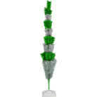 Shop For Green & Silver Layered Tinsel Christmas Tree