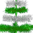 Shop For Green & Silver Layered Tinsel Christmas Tree