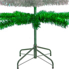 Shop For Green & Silver Layered Tinsel Christmas Tree