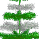 Shop For Green & Silver Layered Tinsel Christmas Tree