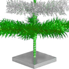 Shop For Green & Silver Layered Tinsel Christmas Tree