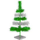 Shop For Green & Silver Layered Tinsel Christmas Tree