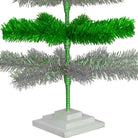 Shop For Green & Silver Layered Tinsel Christmas Tree