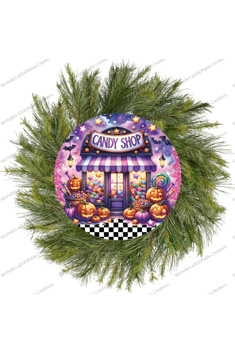 Shop For Halloween Candy Shop Round Sign