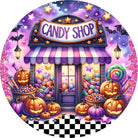 Shop For Halloween Candy Shop Round Sign