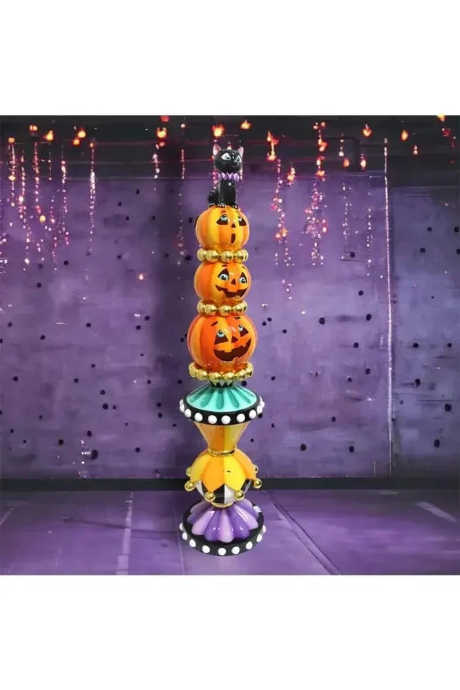 Shop For Halloween Carnival Pumpkin Topiary Stack with LED at Michelle's aDOORable Creations