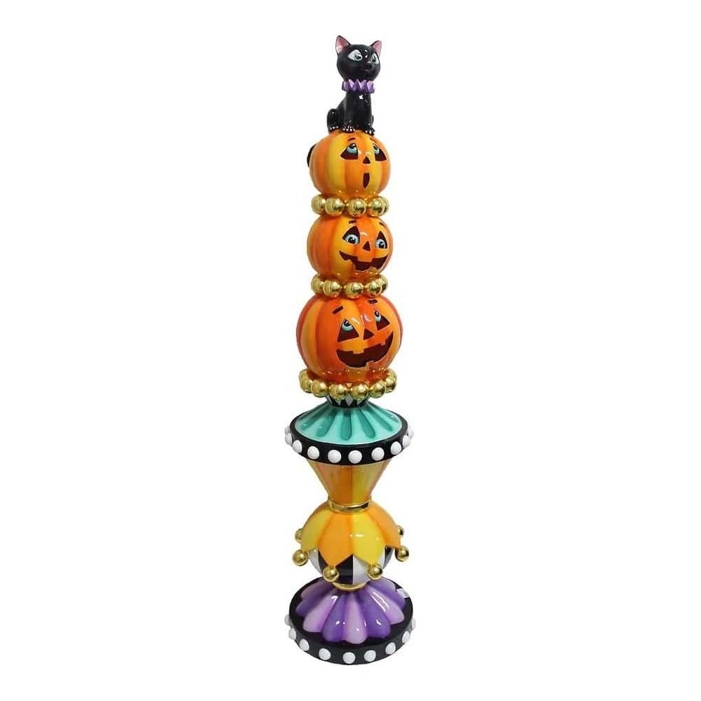 Shop For Halloween Carnival Pumpkin Topiary Stack with LED at Michelle's aDOORable Creations