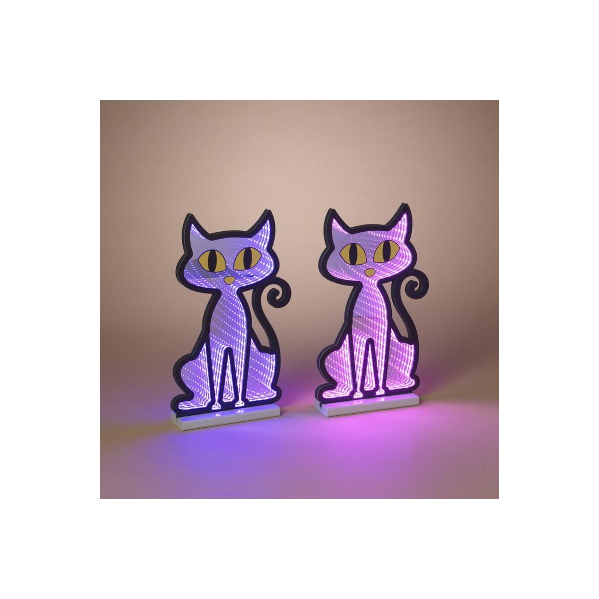 Shop For Halloween Cat Infinity Light Display 15"H