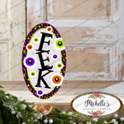 Shop For Halloween Eyeballs EEK Oval Sign