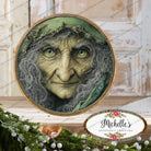 Shop For Halloween Green Witch Face Metal Sign