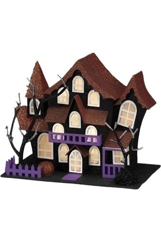 Shop For Halloween Lighted Haunted House: Orange at Michelle's aDOORable Creations