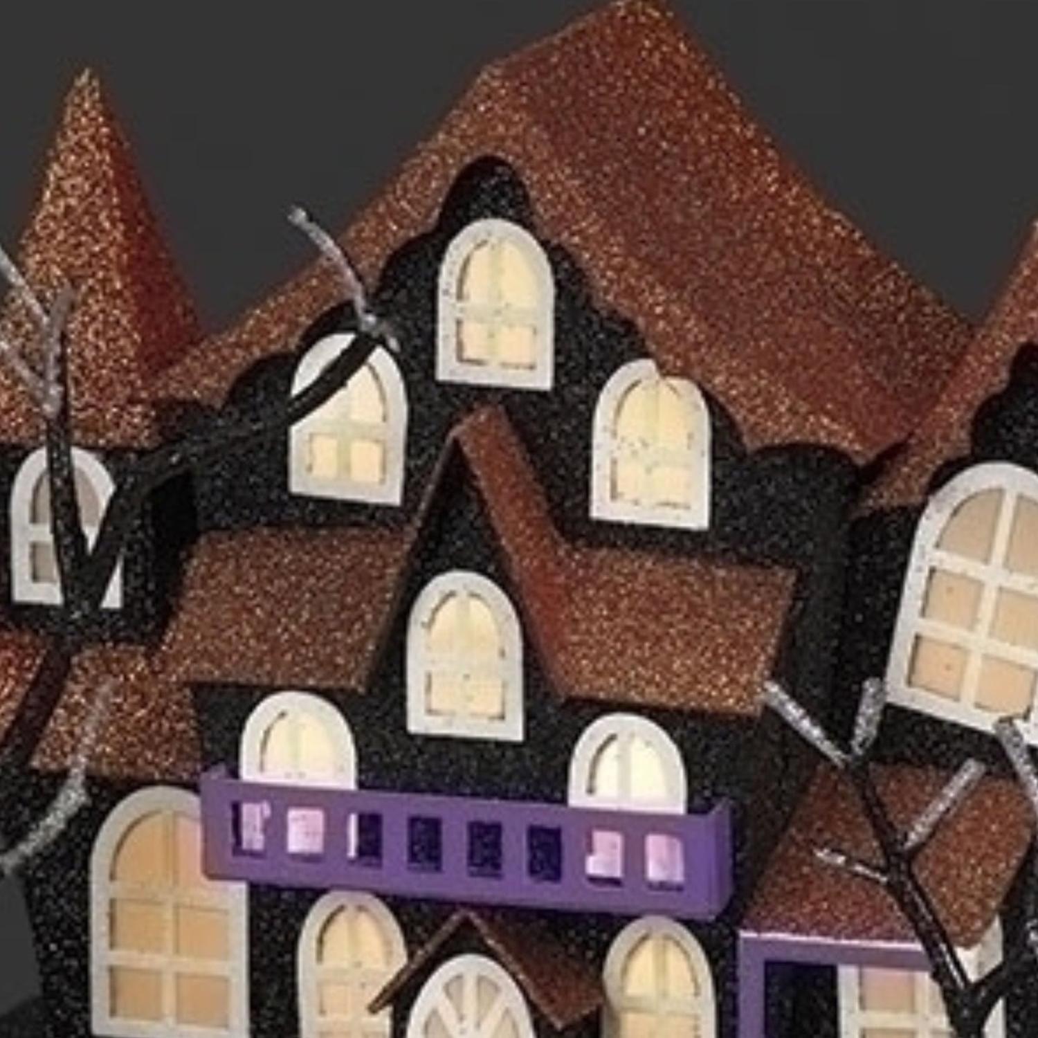 Halloween Lighted Haunted House: Orange